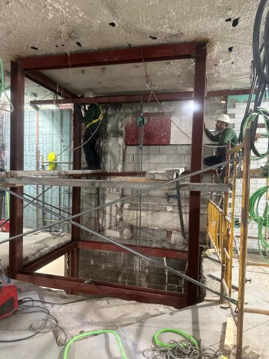 Estructura para colocación de ascensor